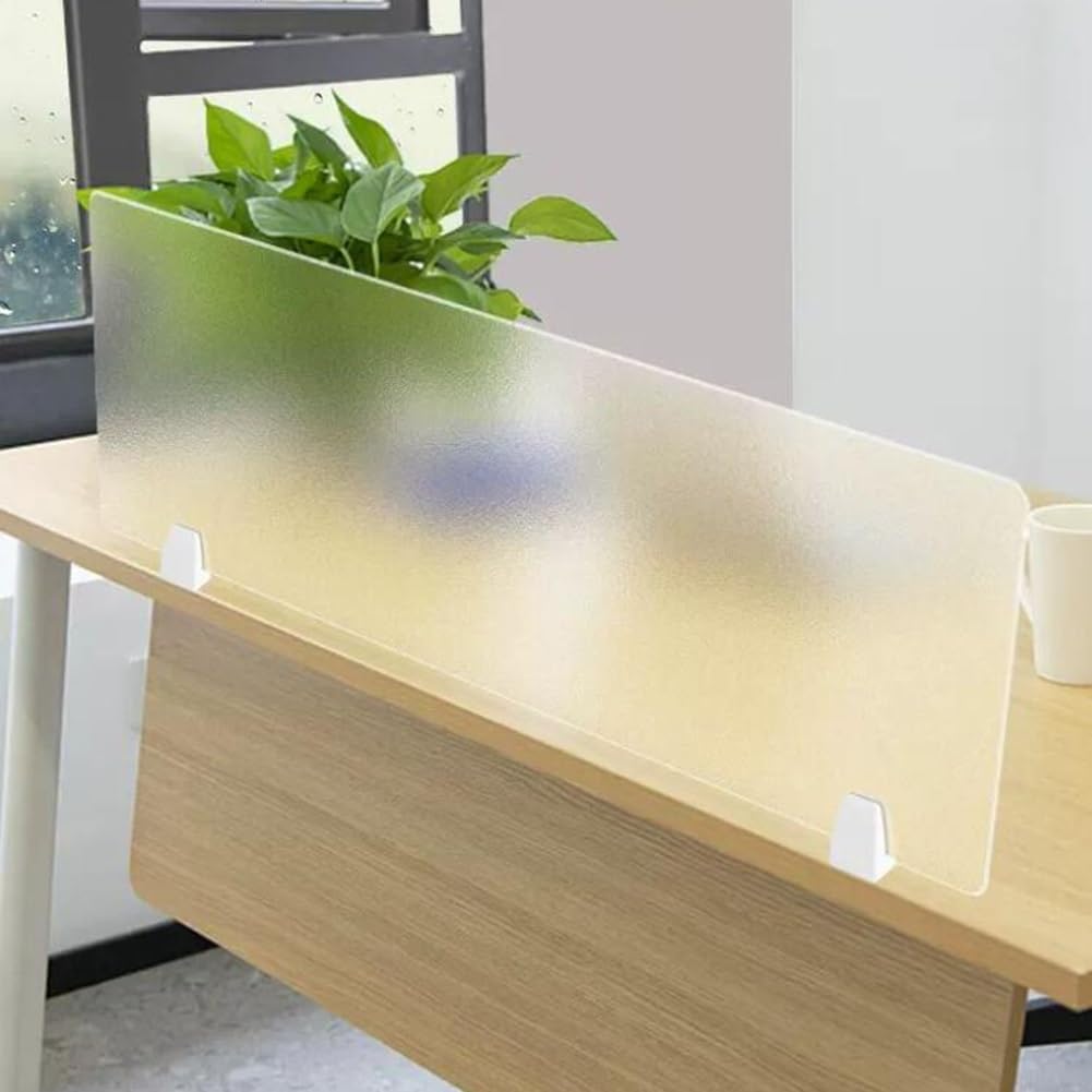 GBRJUYF Acrylic, Matte Desk Divider Clamp-On, Portable Visual Distraction Barrier, Workspace Partition for Cubicles (Size: 30x120cm)