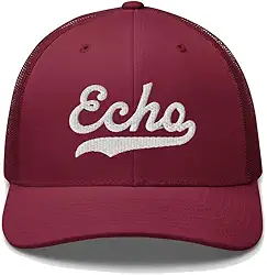 Echo Hat Boné Echo Trucker Boné de Beisebol Bordado Escrita Vintage Malha Esportiva Swoosh Presente Lembrança Headwear LA MN OU UT