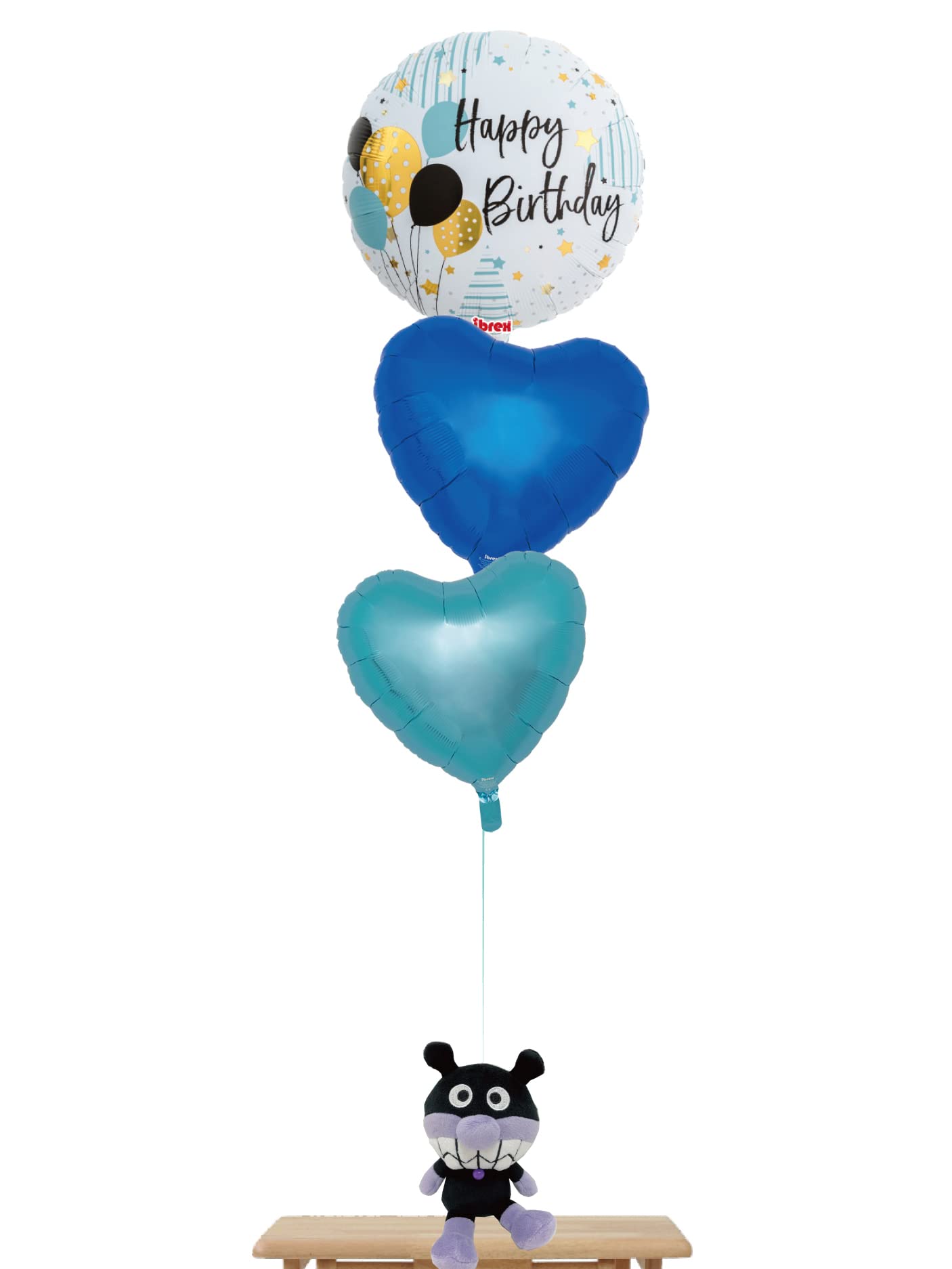 バースデーバルーン ヘリウム入りバルーン ギフトバルーン Amazon | 浮かせてお届け バルーンセット バルーン 誕生日 ぬいぐるみ