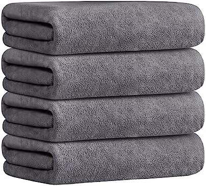 JML Bath Towels Set 4 Pack (30" x 60") - Large, Soft, Absorbent, ...