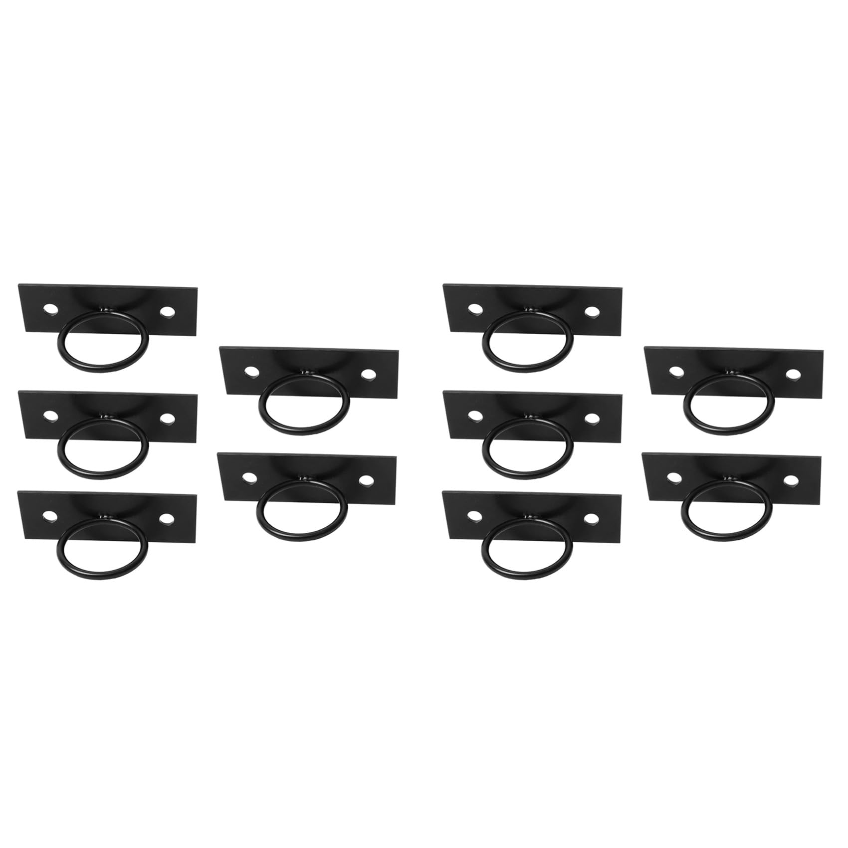 Jnchdghwa Black 10Pack Decorative Ring Rope Supports Holders For Rope Fencing Stair Deck Railing Wall Mounted Hanger Ceiling Hook