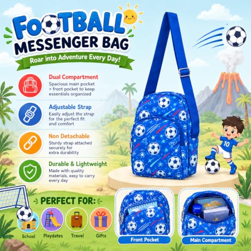 Image of Asera Kids Messenger Bag for Girls | Adjustable Crossbody Sling Bag with Front Pocket | Lightweight Travel Shoulder Bag for School, Picnic & Daily Use