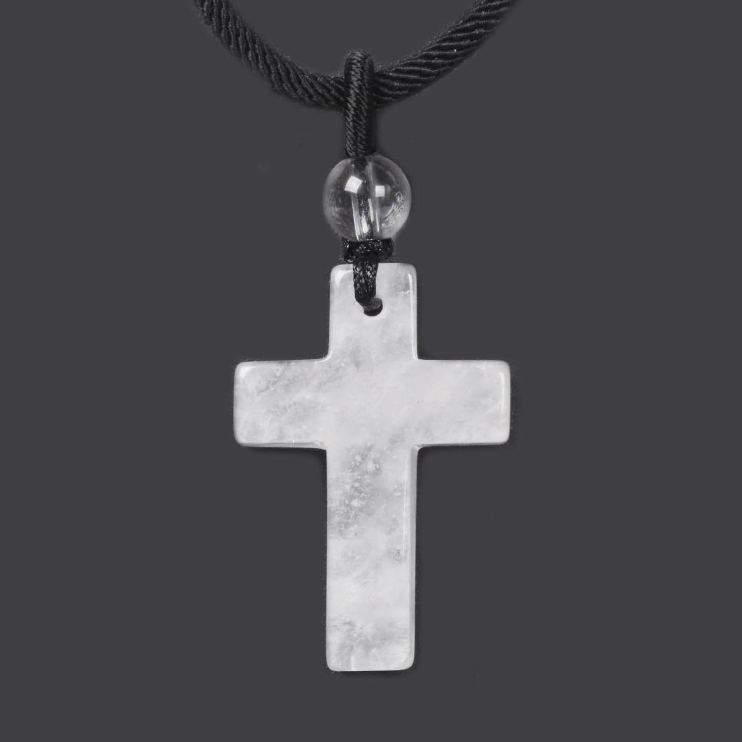 Justinstones Natural Gemstone Carved Cross Reiki Chakra Pendant Necklace 22 Inch - Image 2