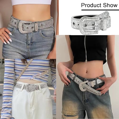 1 PCS Sequin Belt - Men Women Y2K Hip Hop Korean Bling Jeans Skirt Belt3