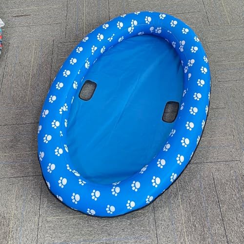 Hunde-Pool-Schwimmer, umweltfreundlich, PVC, für 3 Hunde, 139,7 x 96 cm, großes Pool-Floß, faltbar und tragbar, für Poolspaß