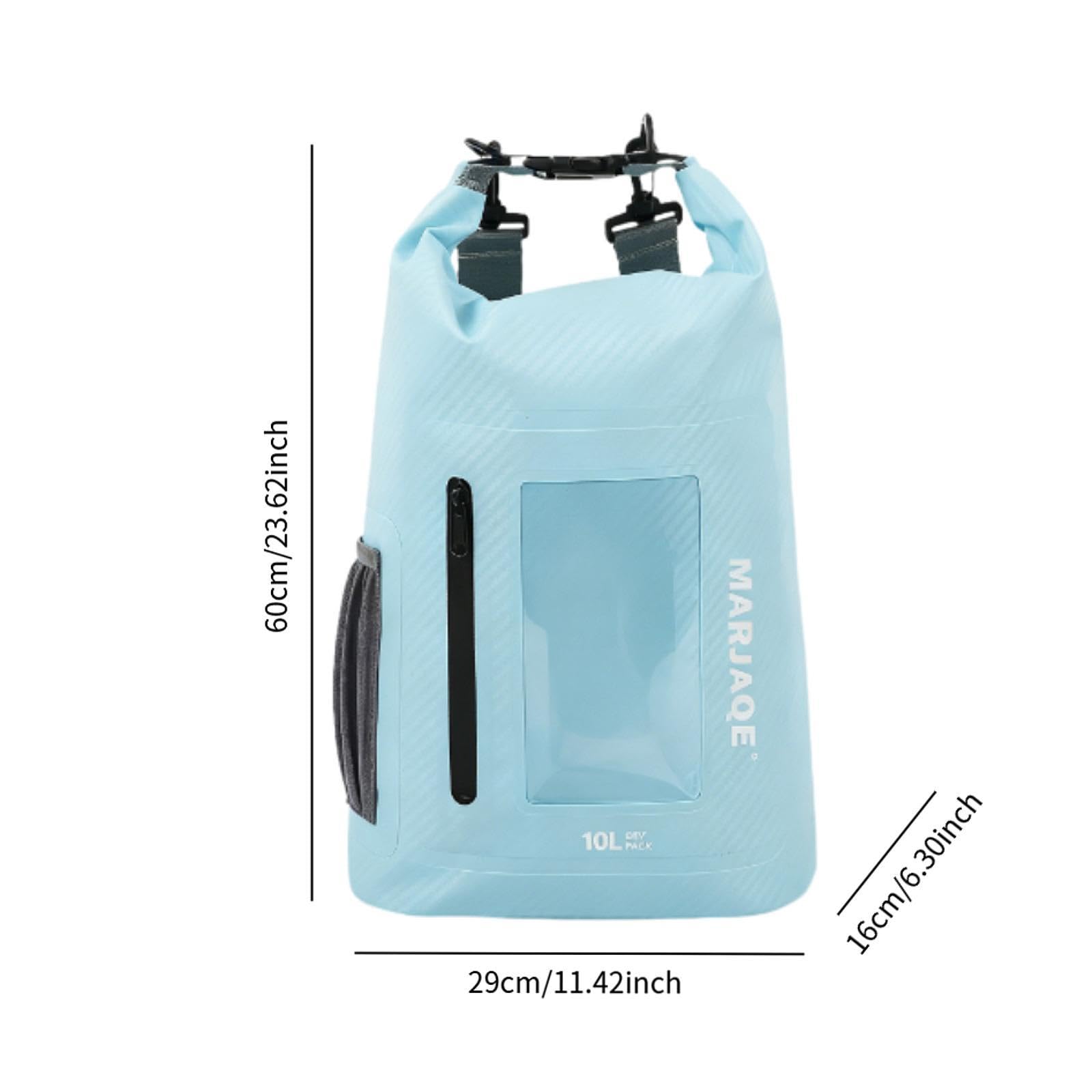 Zaino Impermeabile Multifunzionale Leggero per Paddle, Campeggio, Escursioni in Spiaggia e Acque Libere con Ampia Apertura- Blu 20l