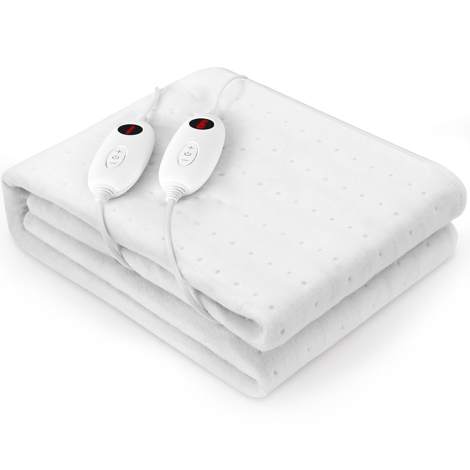 TLGREEN Scaldaletto Matrimoniale 100W, 187x139 cm Sottocoperta Riscaldato Elettricha, Lavabile in Lavatrice, Con 6 Temperature, Spegnimento Automatic, Termocoperta, Coperte Da Letto Elettriche