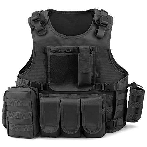 Barbarians MOLLE Tactical Vest Military Tactical Vest Outdoor Adjustable for Training or Games