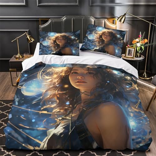 Linge de lit imprimé sci-fi infroissable en microfibre douce 2 places - 4