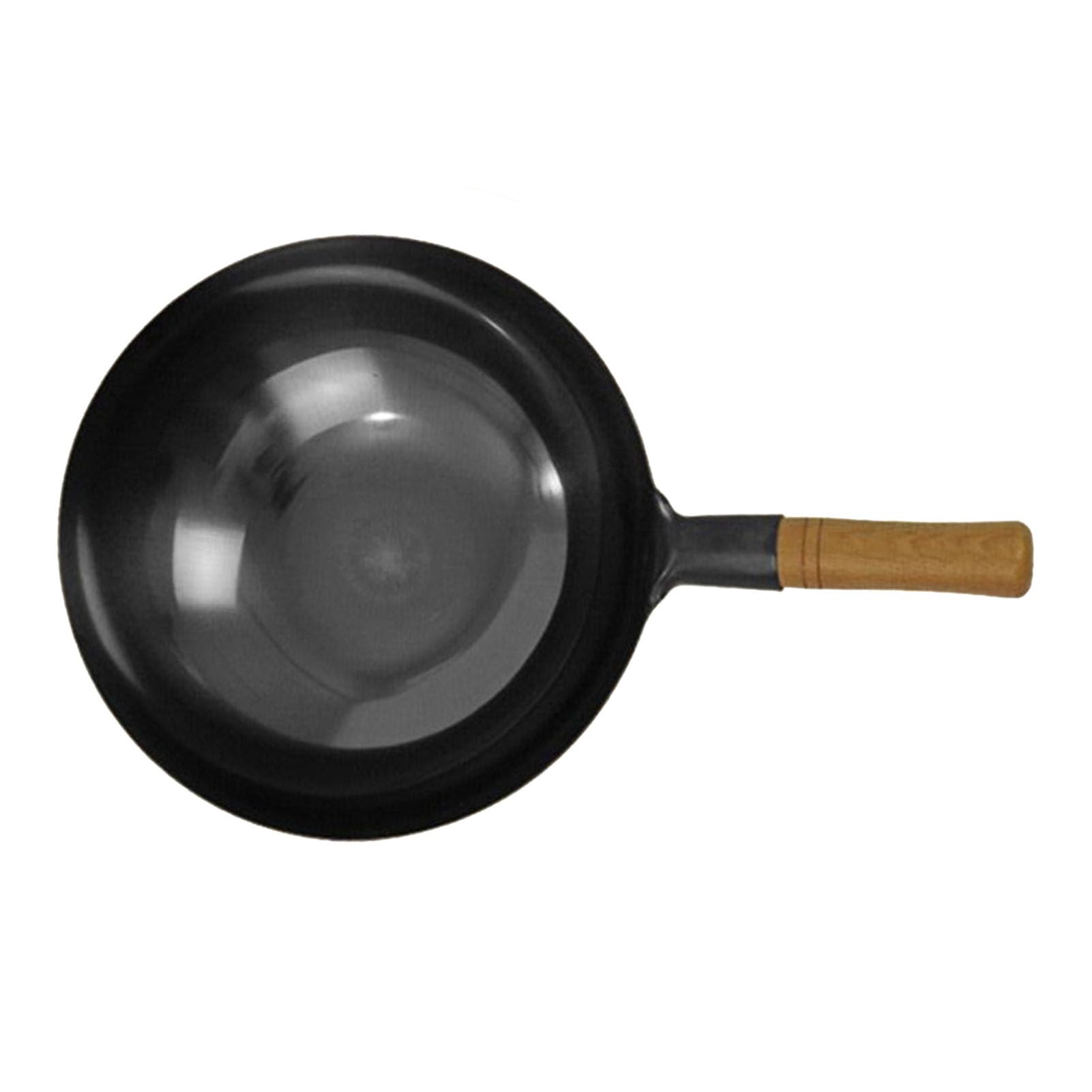 Fyearfly Wok antiadherente de 38 cm, sin químicos, sartén de hierro martillado a mano