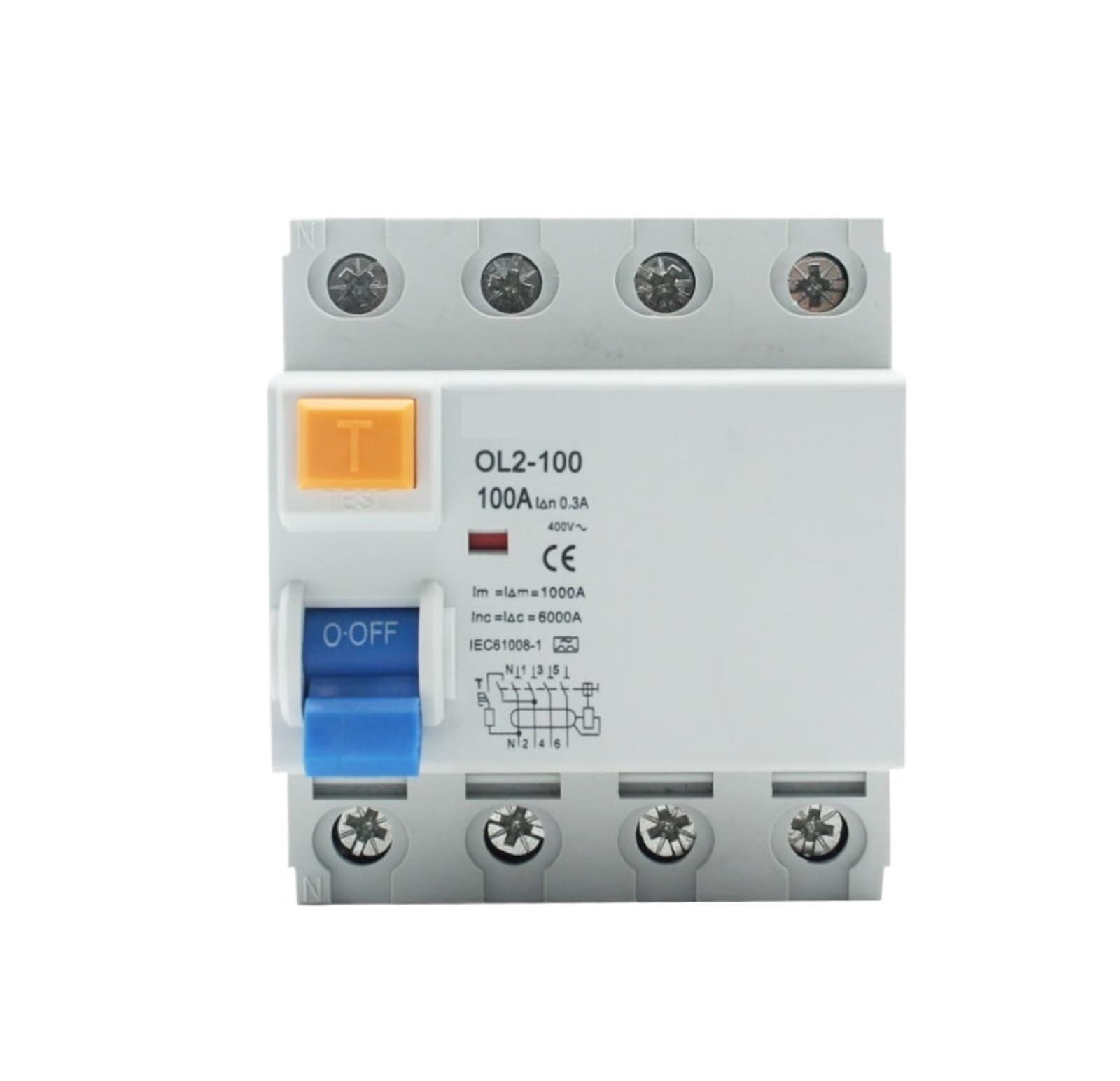 Disjoncteur différentiel 100A 300mA 4P pour sécuriser tableau triphasé