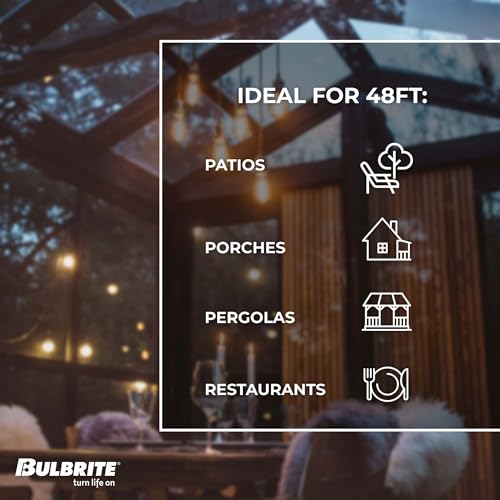 Luces de cadena Bulbrite 48 pies E26 A19 miniatura 4