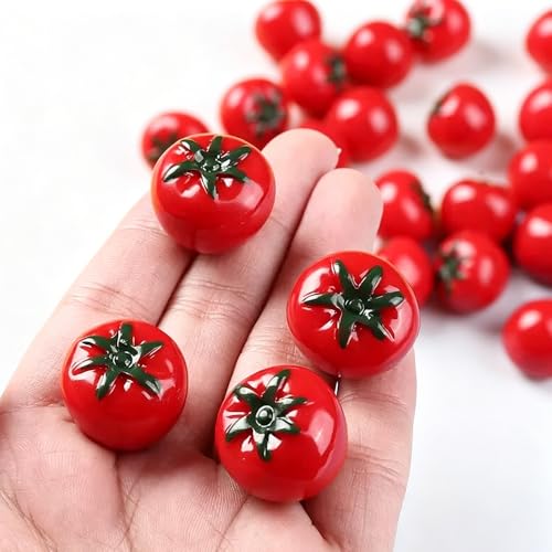 Accesorios de tomate cherry falsos de simulación para casa y negocio 5