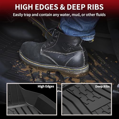 Image of LASFIT Floor Mats for Lincoln MKC 2015-2019, TPE Black