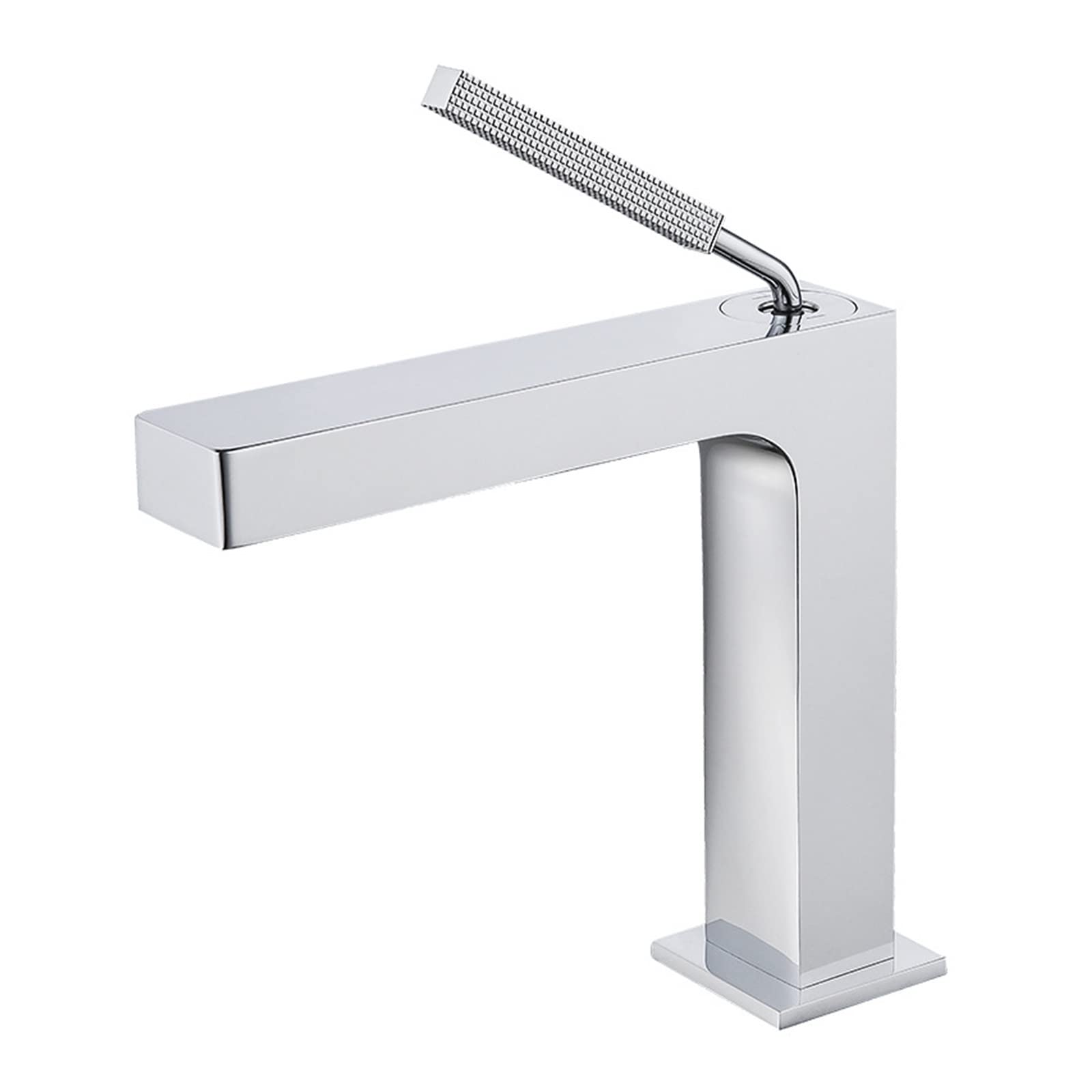 Mitigeur de lavabo chromé monotrou en laiton pour eau chaude et froide