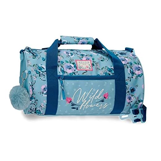 Movom Wild flowers Bolsa de Viaje Azul 41x21x21 cms Poliéster 18,08L