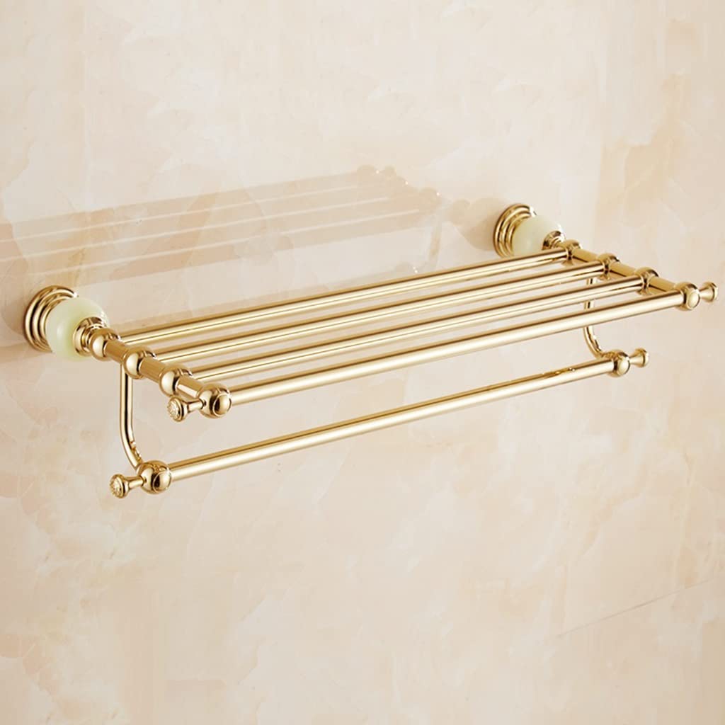 LMYSXAOZ LNNSHX Towel Racks, Rail for Bathroom,Nordic Jade Hand Holder,European Bath Rail,Bathroom Rack,Bathroom Bar/Towel Rack/a (Double Rod a)