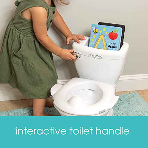 Summer My Size Potty With Transition Ring & Storage, White - Realistic Potty Training Toilet - Features Interactive Toilet Handle, Removable Potty Topper And Pot, Wipe Compartment, And Splash Guard #TOP2