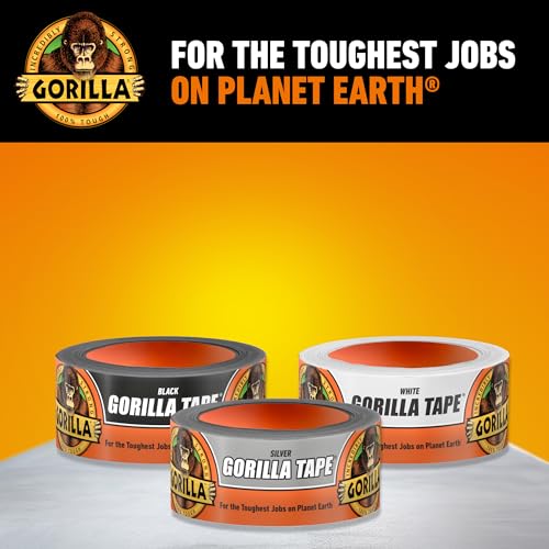 GORILLA Heavy Duty Duct Tape, Silver, 1.88 in x 10 yd, 1-Pack - image 8