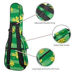 Housse de transport pour ukulélé de la Saint-Patrick avec trèfle doré pour concert ténor soprano 58,4 cm d’épaisseur 10… - Les Beatles, Paul McCartney, John Lennon, RIngo Starr, George Harrison Housse de transport pour ukulélé de la Saint-Patrick avec trèfle doré pour concert ténor soprano 58,4 cm d'épaisseur 10… – Image 3