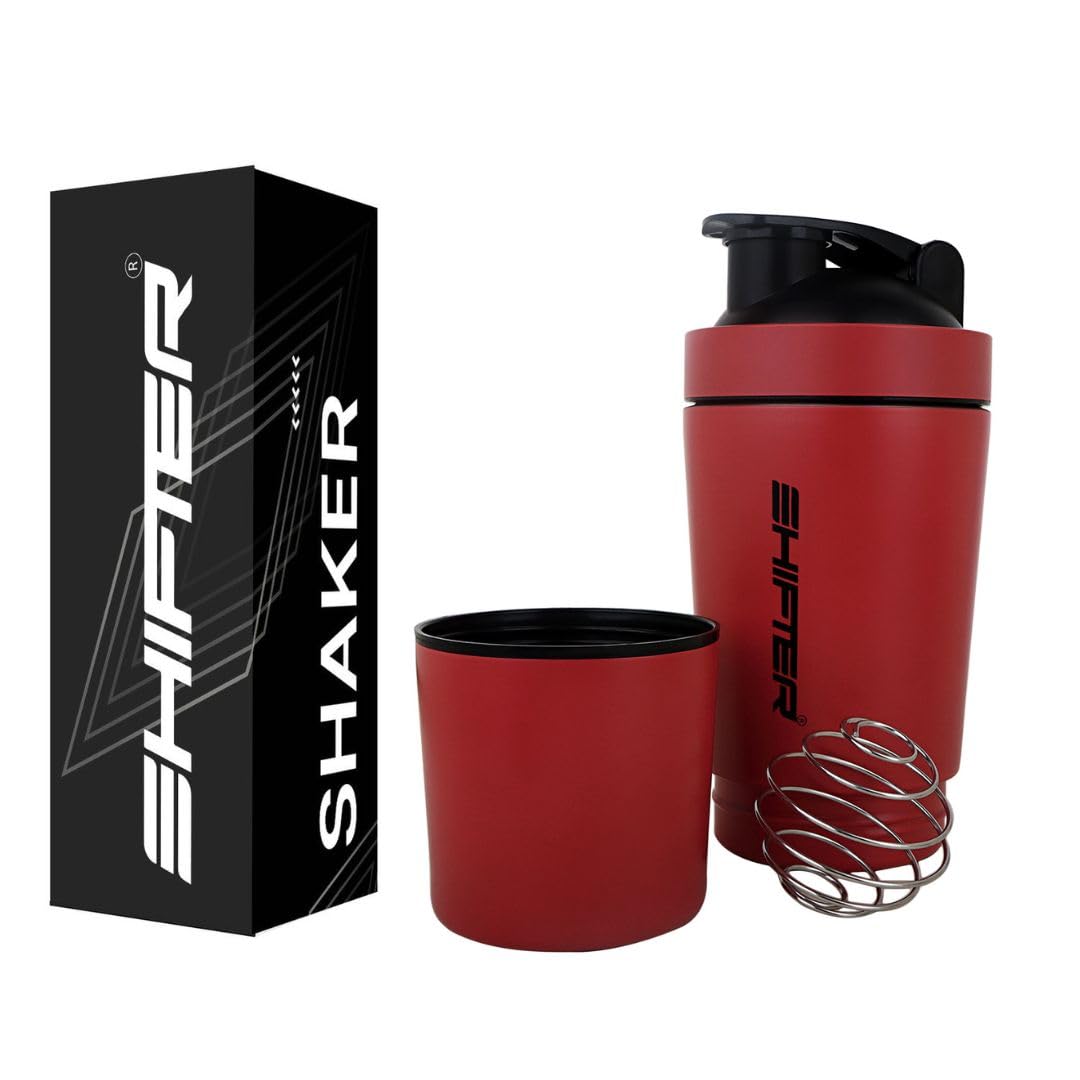 Shifter Steel Shaker Bottles for Protein Shake, Gym Bottles for Men Protein Shaker Bottle for Gym Shaker Bottles for Gym Bottle Gym Water Bottle for Men Shaker Steel Shaker Bottle (RED-COMPARTMENT) (B0D3CJG5Y6) Amazon Price History, Amazon Price Tracker