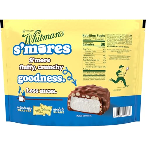 Whitman's S'Mores Milk Chocolate Candy Classic Marshmallow, 7.3 oz. | Stocking stuffer, Christmas candy, Christmas chocolate, stockings filler, Family size chocolate, Bulk candy, candy dish - image 9