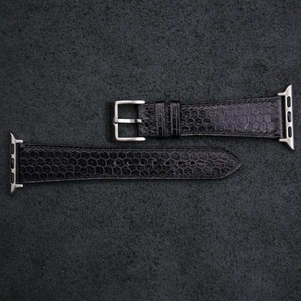 Miniatura 5 de Handdn Bands Compatible with Apple Watch Band 49mm 45mm 44mm 42mm 41mm 40mm 38mm Men Woman Sea Snake Leather Wristband Replacement Band Compatible