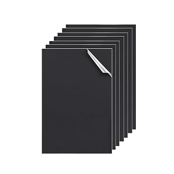 OMTech 6 Pack Transparent Black Acrylic Sheets, 12"x8" Plexiglass Sheets for Laser Cutting Engraving, 0.1" / 3 mm Thick Colored Plastic Board Set for Decoration DIY Projects Crafting Display Case Sign