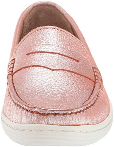 Marc Joseph New York Kids Boys/Girls Leather Union Street Loafer, Orange Grainy Glimmer, 1 US Unisex Little | Image 1