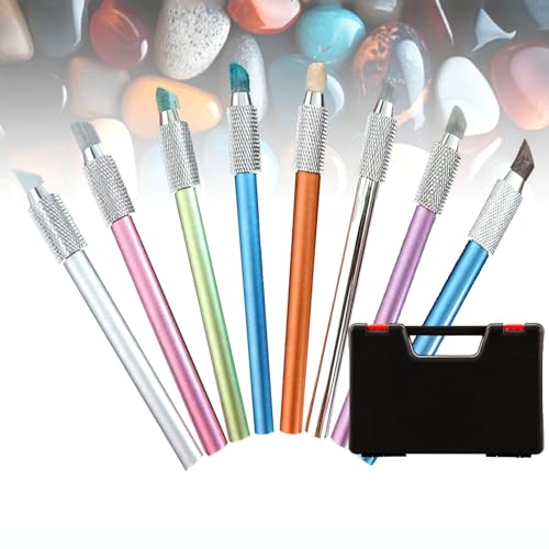 Stylo de test de dureté avec codage couleur et 8 pierres d'échantillon
