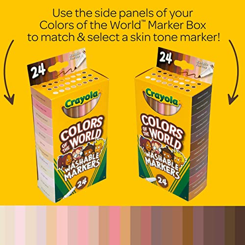 Image of Crayola Colors of the World Markers 24 Count