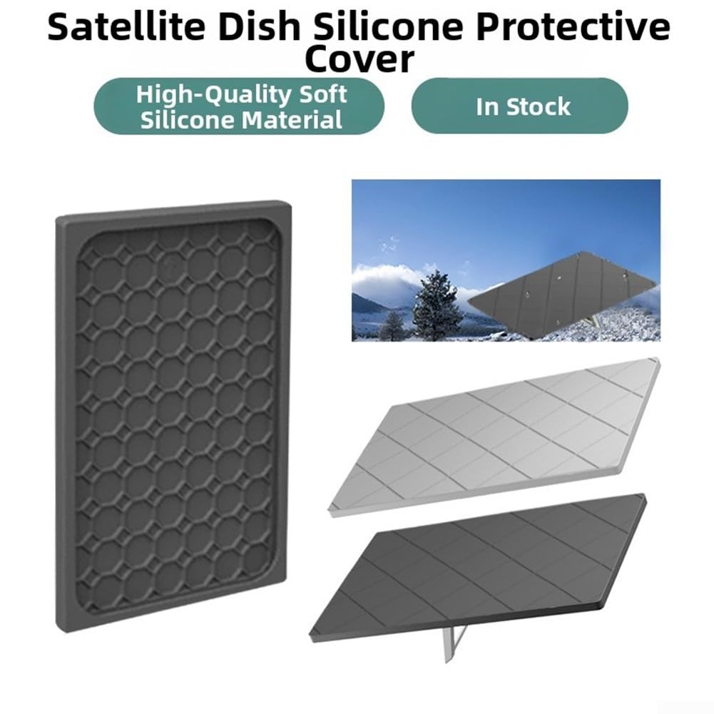 Custodia protettiva antiurto in silicone impermeabile per antenna Starlink, resistente a rocce e grandine, protezione dagli agenti atmosferici all'aperto, colore nero (grigio)