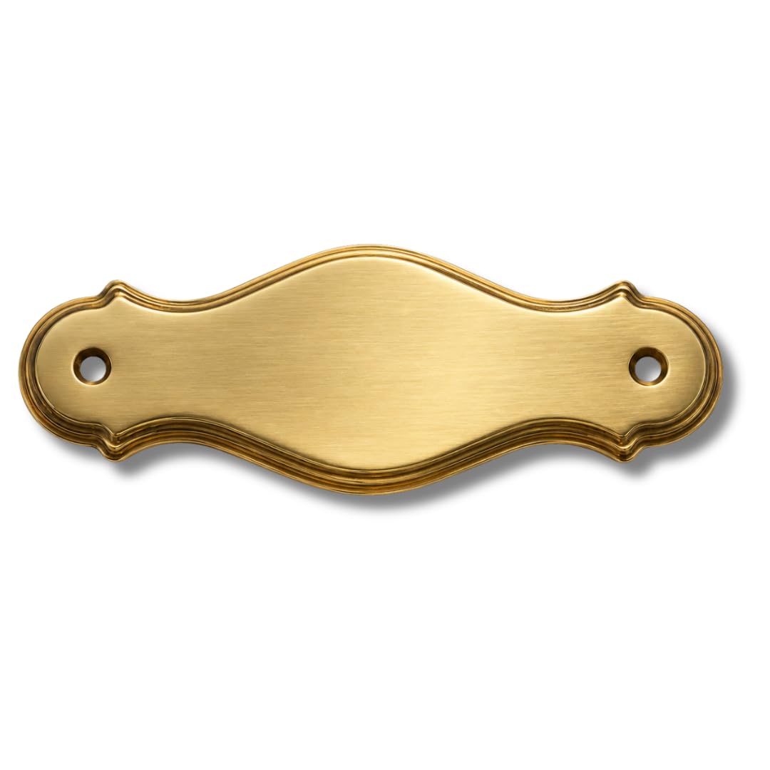 Premium Edel Design Messing Schild personalisiertes Haustür Schild aus Massiv Messing Türschild mit individueller Gravur Limited Edition - L: 13,3 cm, B: 5,1 cm, Ø: 0,5 cm