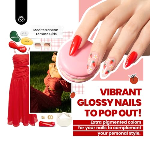 beetles Summer Gel Polish 25 Colours Set Nude Blue Pink Neon Red Green Chic Outfits Collection with 3Pcs Base Top Coat Manicure Kit Salon DIY Home Gift for Women Girls - Image 4