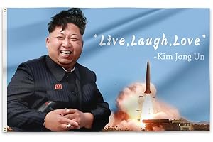 CULPRT Kim Jong Un: Live, Laugh, Love Korean 3x5 FT Flag