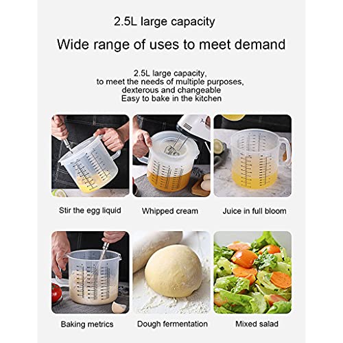 Vaso medidor de 2.5L con tapa transparente para repostería miniatura 3