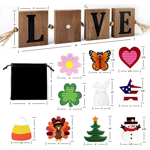 image for Winder Wooden Freestanding HOME Sign & LOVE Sign Block Cutout Letter S