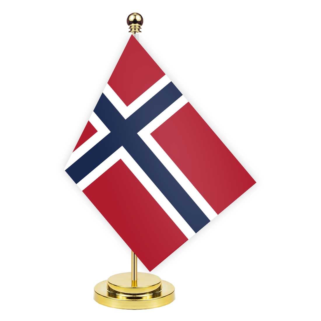 Norway Desk Flag,12 inch Small Norwegian Indoor Banner,Small Printing Decor For Office Home Classroom Table — image 1