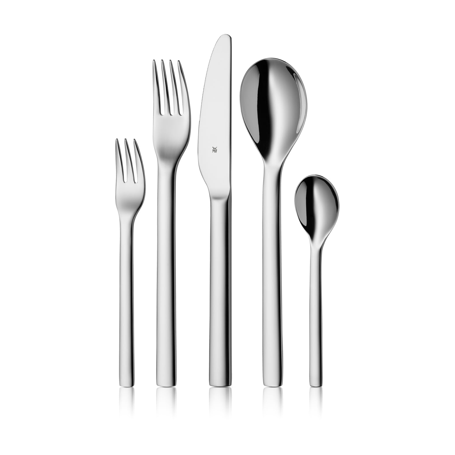 WMF Habitum Besteck Set 12 Personen, Essbesteck 60 teilig, Monobloc-Messer, Cromargan Edelstahl poliert, glänzend, spülmaschinenfest