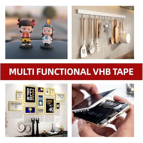 Image of 3M Double Sided Tape Heavy Duty 1 /4 Inch x 15.4 Ft 2 Pack 5925 Black | Waterproof Heat Resistant Foam Mounting Tape for Automotive, LED Strip, Trim, Mirror, Wall Decor, Home & Industrial Use