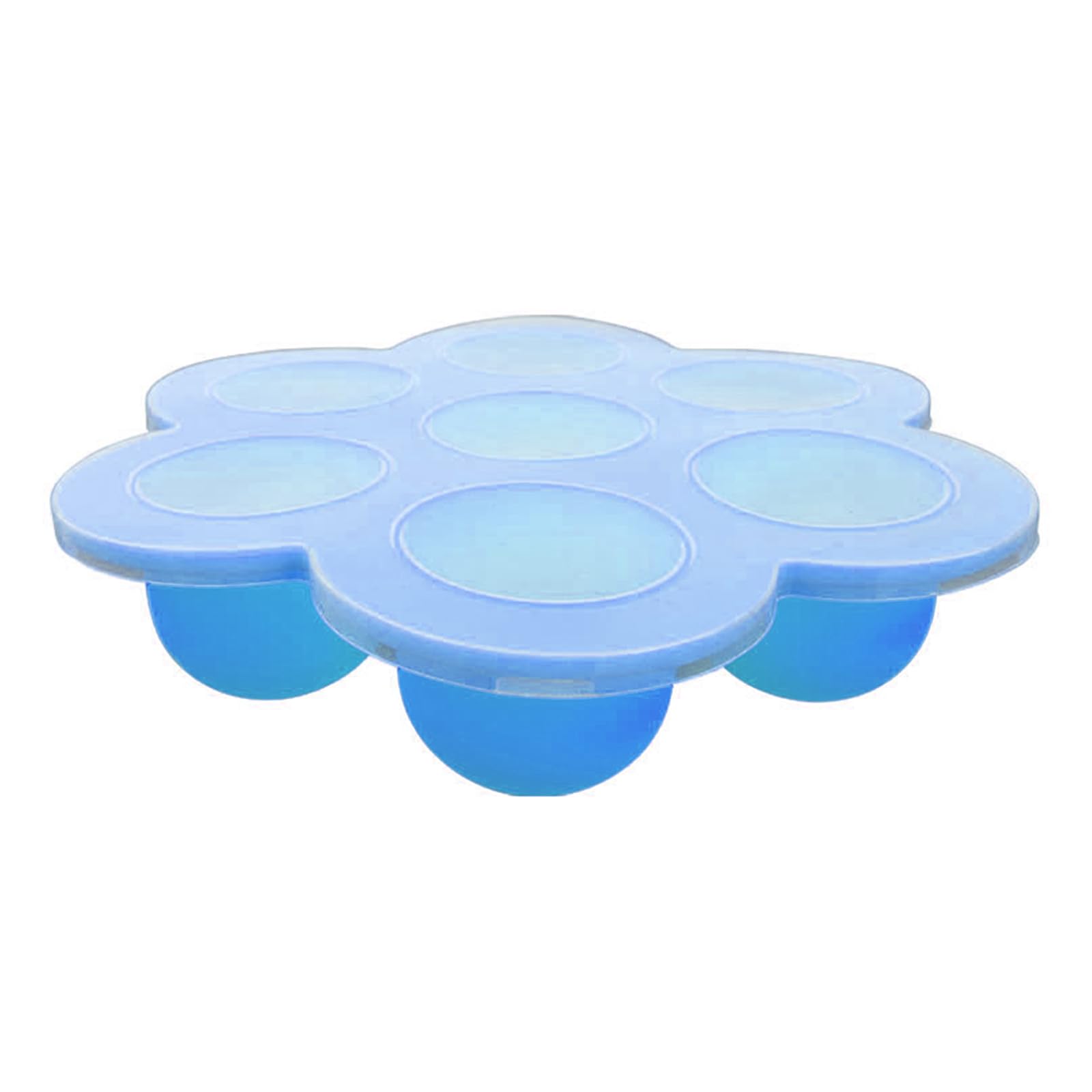 ZEPFJHE Spacious 7 Cavity Silicone Baby Food Carriers with Tight Sealing Lids Infant Meal Preps Box Ideal for Home Use Infant Meal Preps Box