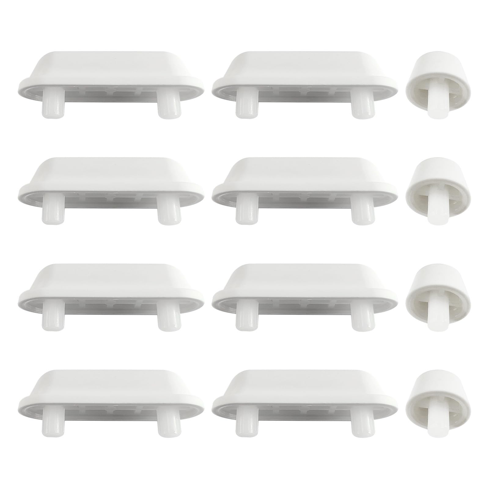 Toilet Seat Buffers, Toilet Seat Cushioning Pads, Toilet Seat Buffers White Push in, Toilet Seat Anti Slip Fittings, Anti-Noise Replacement Cushioning Pads