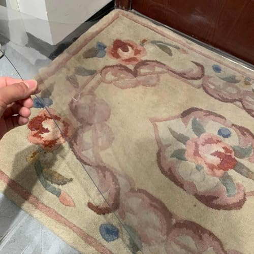 Tapis de table transparent en plastique givré pour protéger la table à manger familiale - 3
