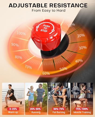 DMASUN Exercise Bike Gym Workout, PLUS Magnetic Stationary Bike with Heavier Flywheel, Silent Fitness Bike 100% Adjustable Resistance, Comfortable Seat, Indoor Cycling Bike for Home Training Cardio - Image 6