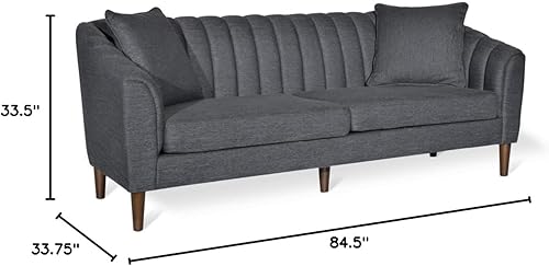 Miniatura 10 de Christopher Knight Home Sofá Susan de tela de 3 plazas, rubor claro + marrón oscuro