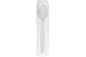 Karat U3523W PS Individually Wrapped White Tea Spoons (Case of 1000)