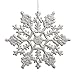 Produktbild Schneeflocken für Weihnachten OULII Schneeflocken-Dekoration Weihnachtsbaum zum Aufhängen 10 cm 12pcs M silber / schwarz