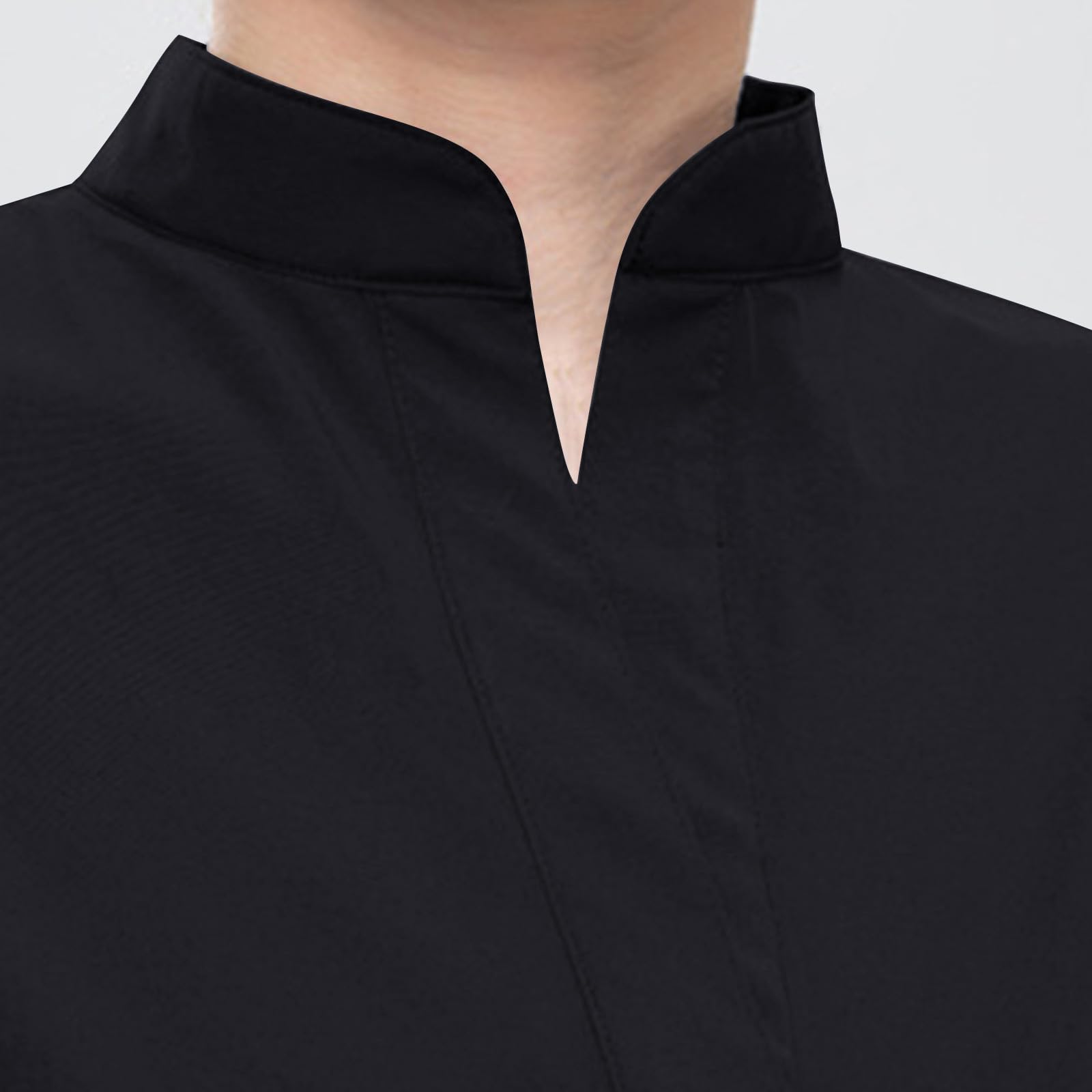 Conjunto de ropa quirúrgica con bolsillos, uniformes de enfermería para mujer, ropa de trabajo sólida con cuello en V, manga corta, botones y pantalones largos, trajes de trabajo para