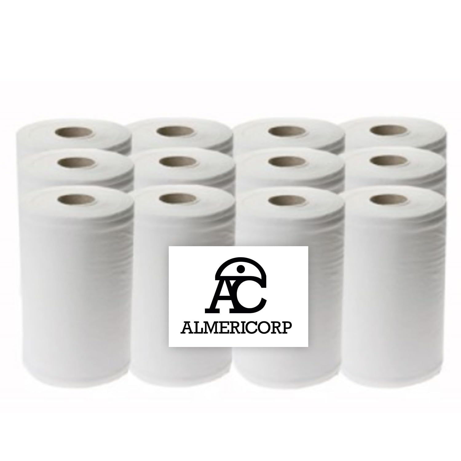 Papel Secamanos Mini Mecha 12 Rollos Doble Capa Pasta Lisa Extra. Calidad Pura Celulosa