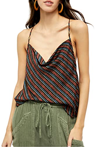 DÉBARDEUR STEVIE COWL NECK AVEC COL DRAPÉ FLUIDE EN BLEU M